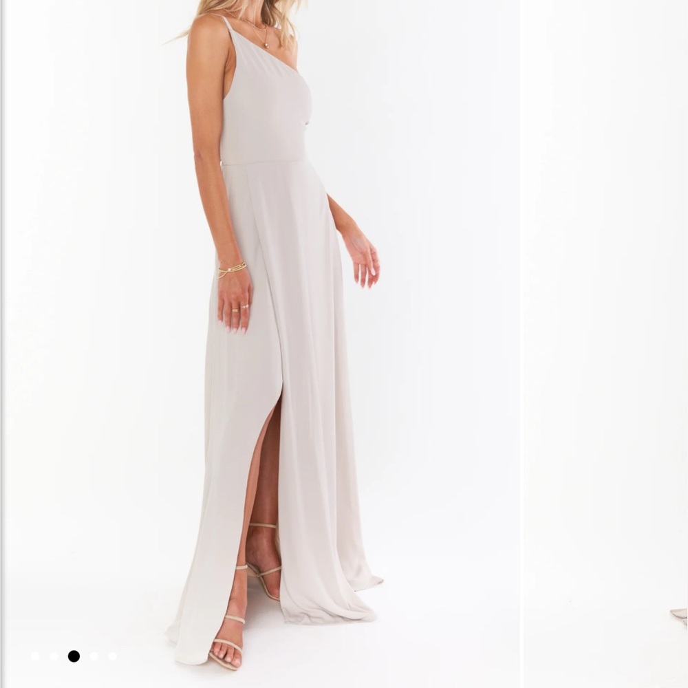 Shannon One Shoulder Dress- Show me the Ring Crisp